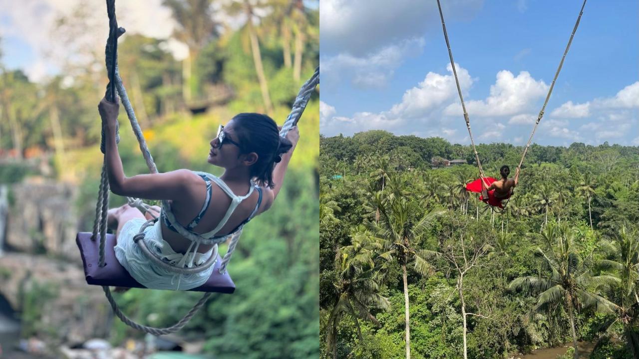 Mouni Roy takes on the swings in Bali and indulges in nature therapy with her girl gang 