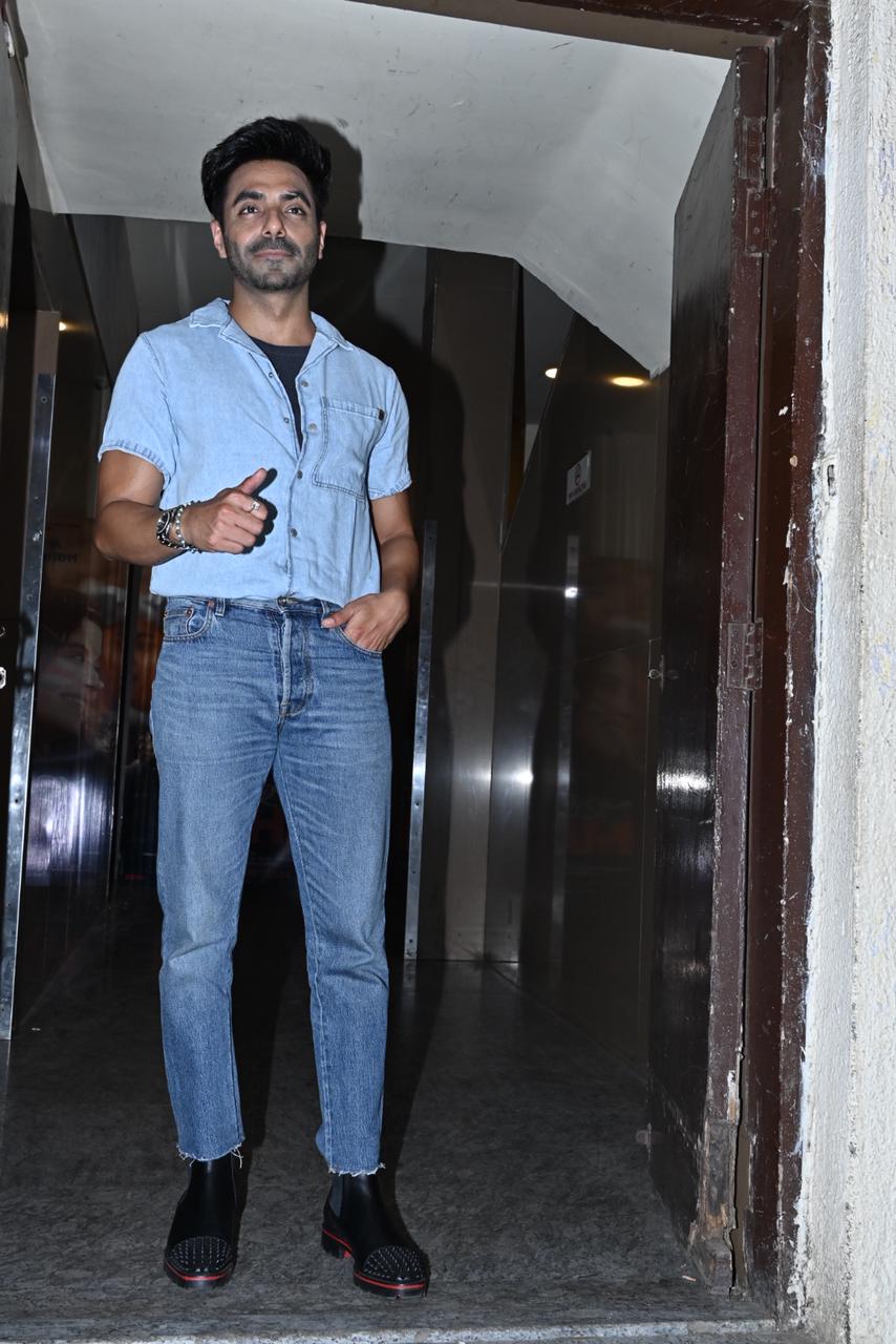 Aparshakti Khurrana went to watch the sport drama at the star-studded screening at Juhu PVR