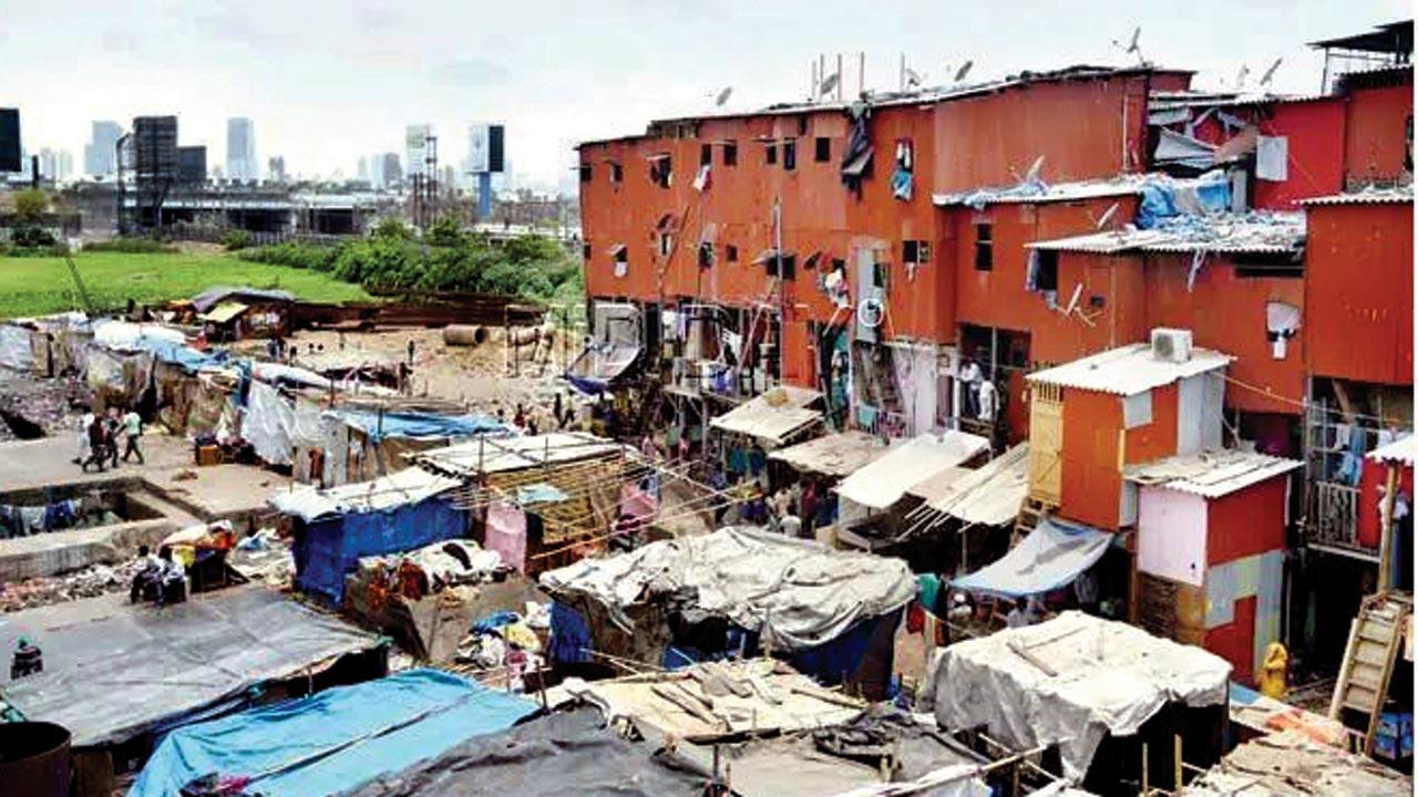 The Behrampada area in Bandra East has illegal five-storey shanties
