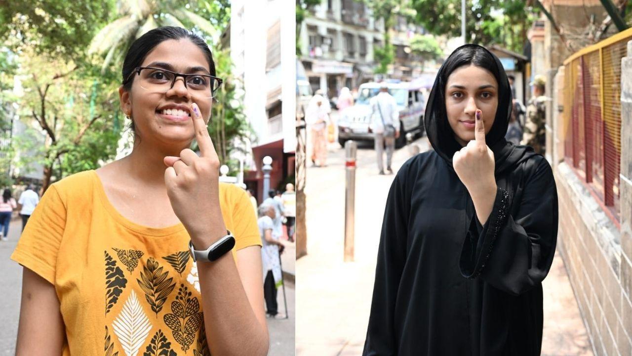IN PHOTOS: Mumbai's first time voters visit polling booths to caste their vote