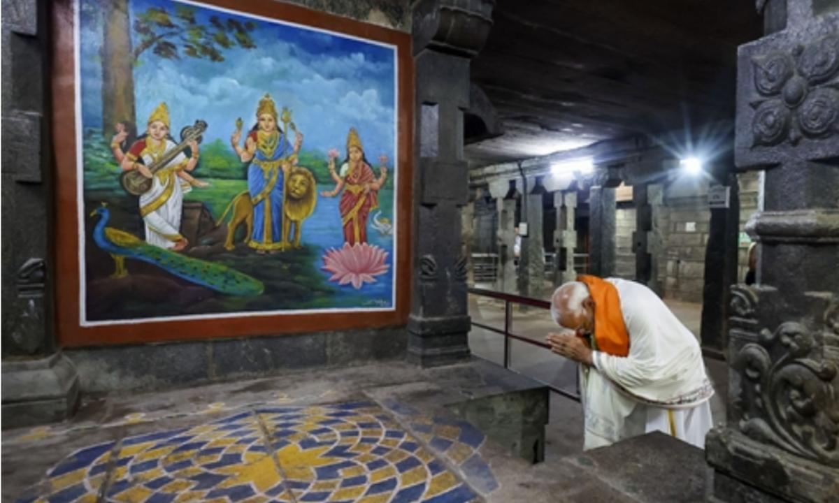 Congress National President Mallikarjun Kharge said on Friday that politics and religion should never be brought together and if you have faith in God, then do it at your home.