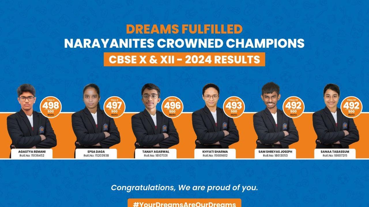 Narayana Fulfils Dreams: Celebrating Outstanding Results in 10th and 12th CBSE Board Exams