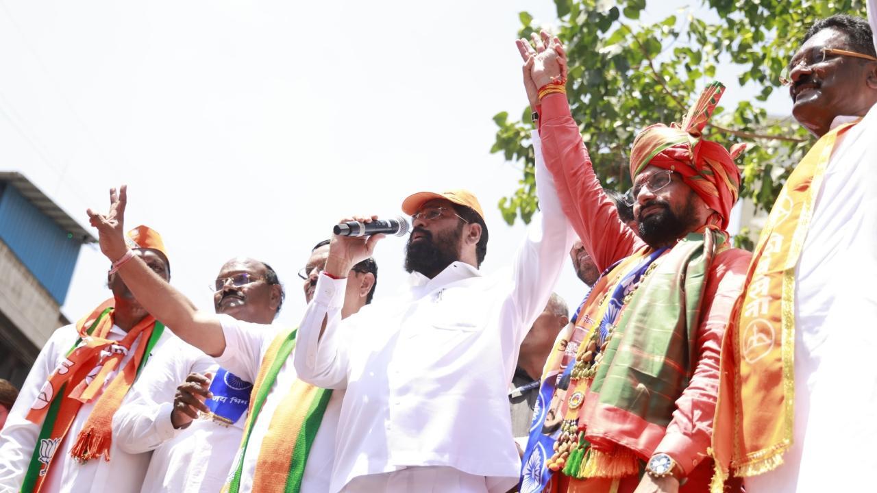 IN PHOTOS: CM Shinde-led Shiv Sena candidate Naresh Mhaske files nomination