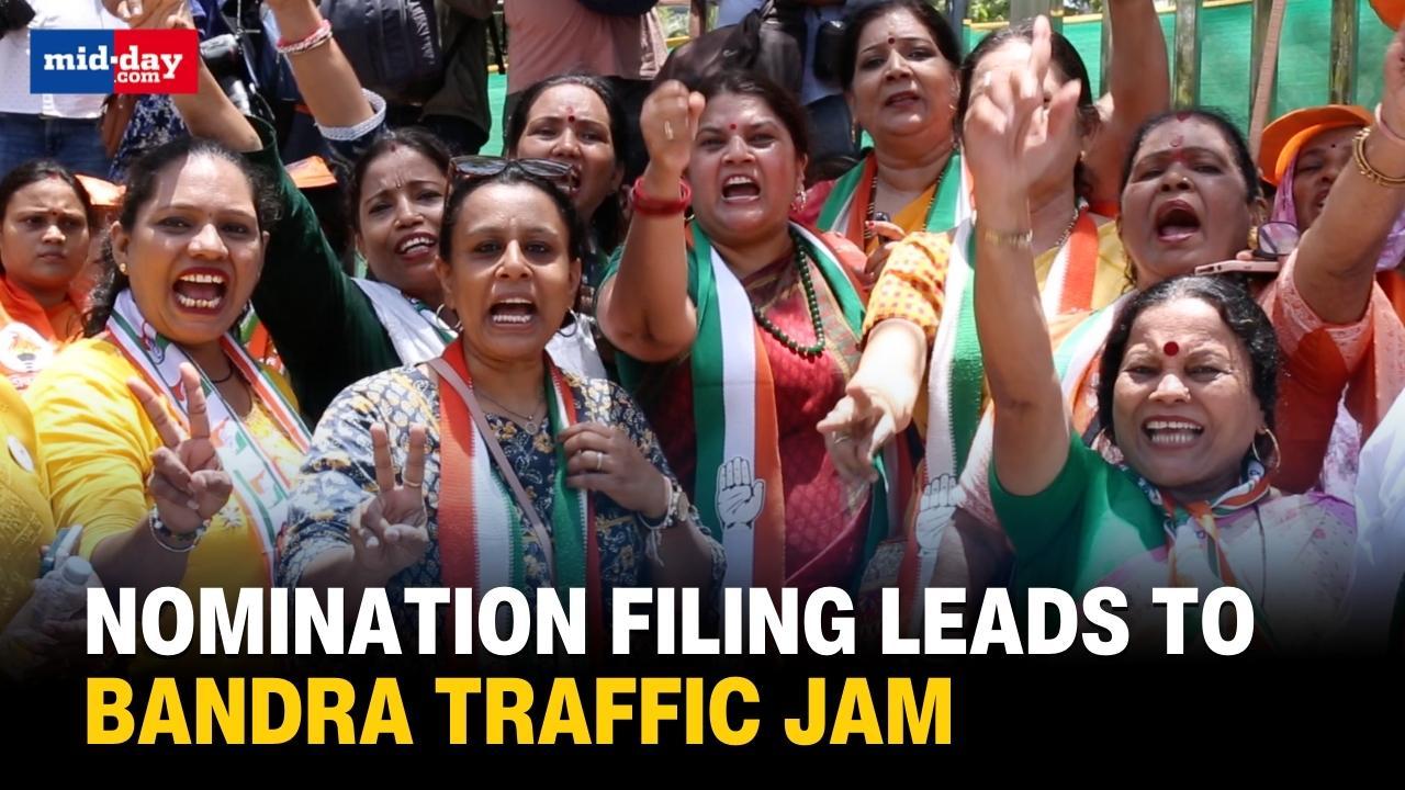 Lok Sabha election 2024: Nomination filing near Bandra Collectorate leads to jam