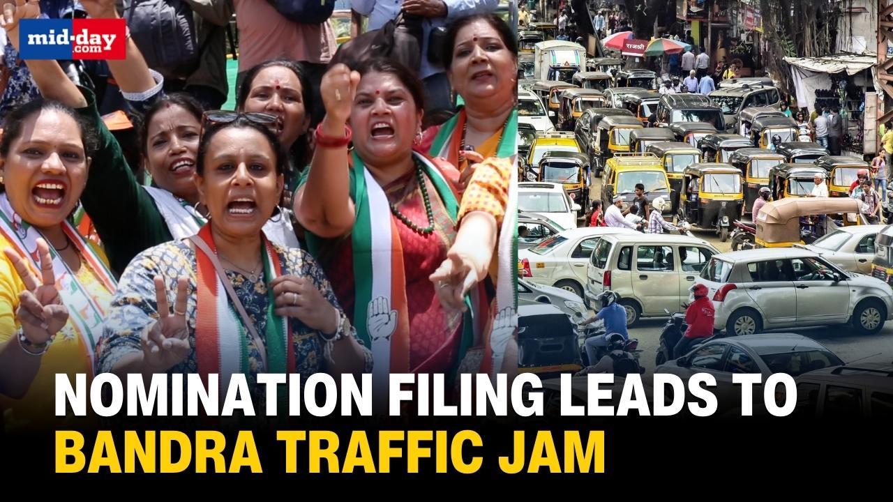 Lok Sabha election 2024: Nomination filing near Bandra Collectorate leads to jam