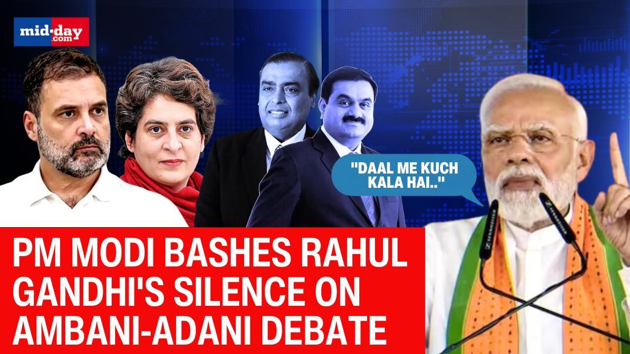 PM Modi Slams Rahul Gandhi Over Congress' Silence On Adani-Ambani Debate 