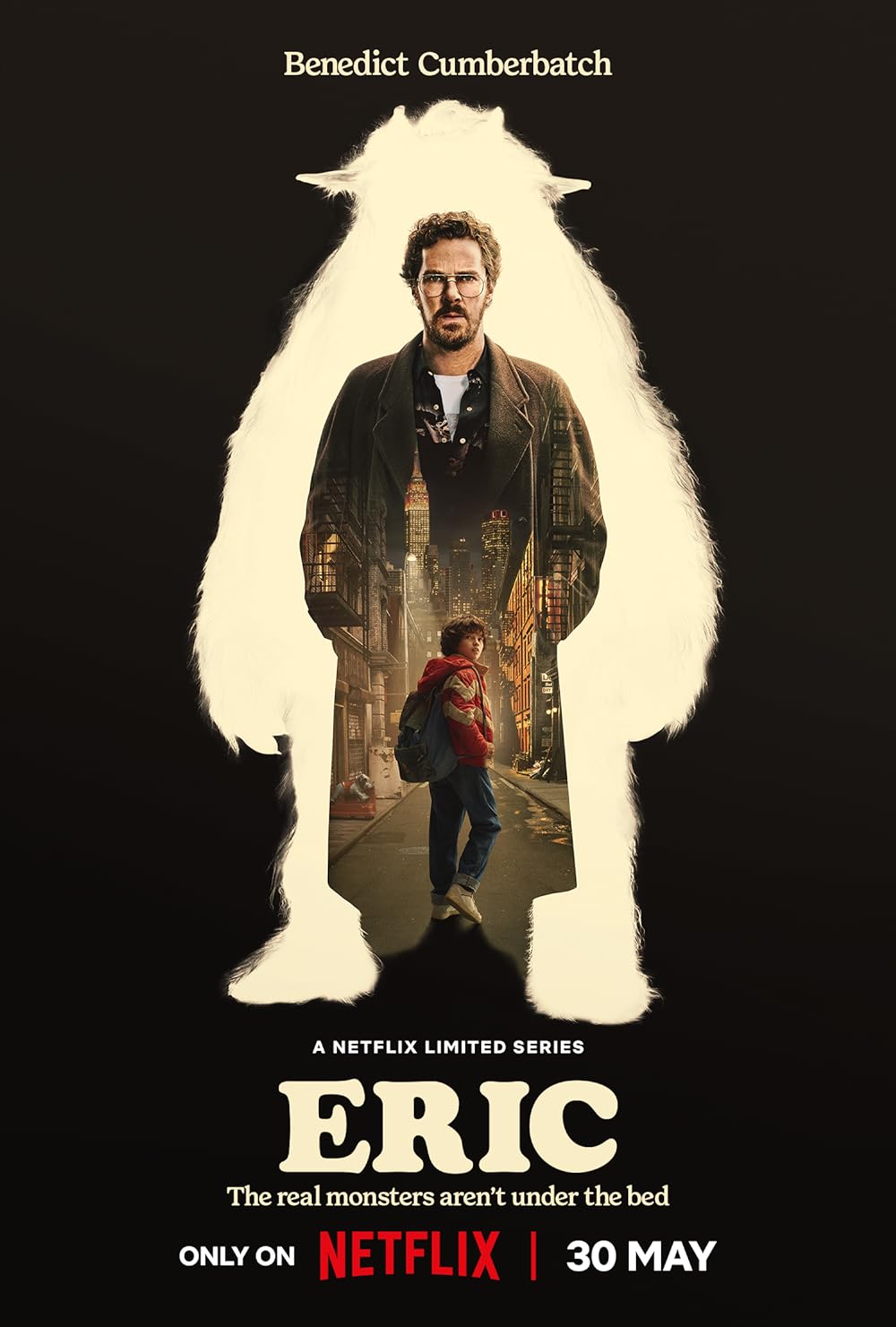 Eric (May 30) - Streaming on NetflixBenedict Cumberbatch stars in this limited series as Vincent, a renowned puppeteer in ’80s New York whose life unravels when his young son, Edgar, disappears. Fixating on a blue monster puppet from his son’s drawings, Vincent’s behaviour becomes increasingly erratic, alienating those around him. This intense emotional thriller also stars Gaby Hoffmann and McKinley Belcher III.