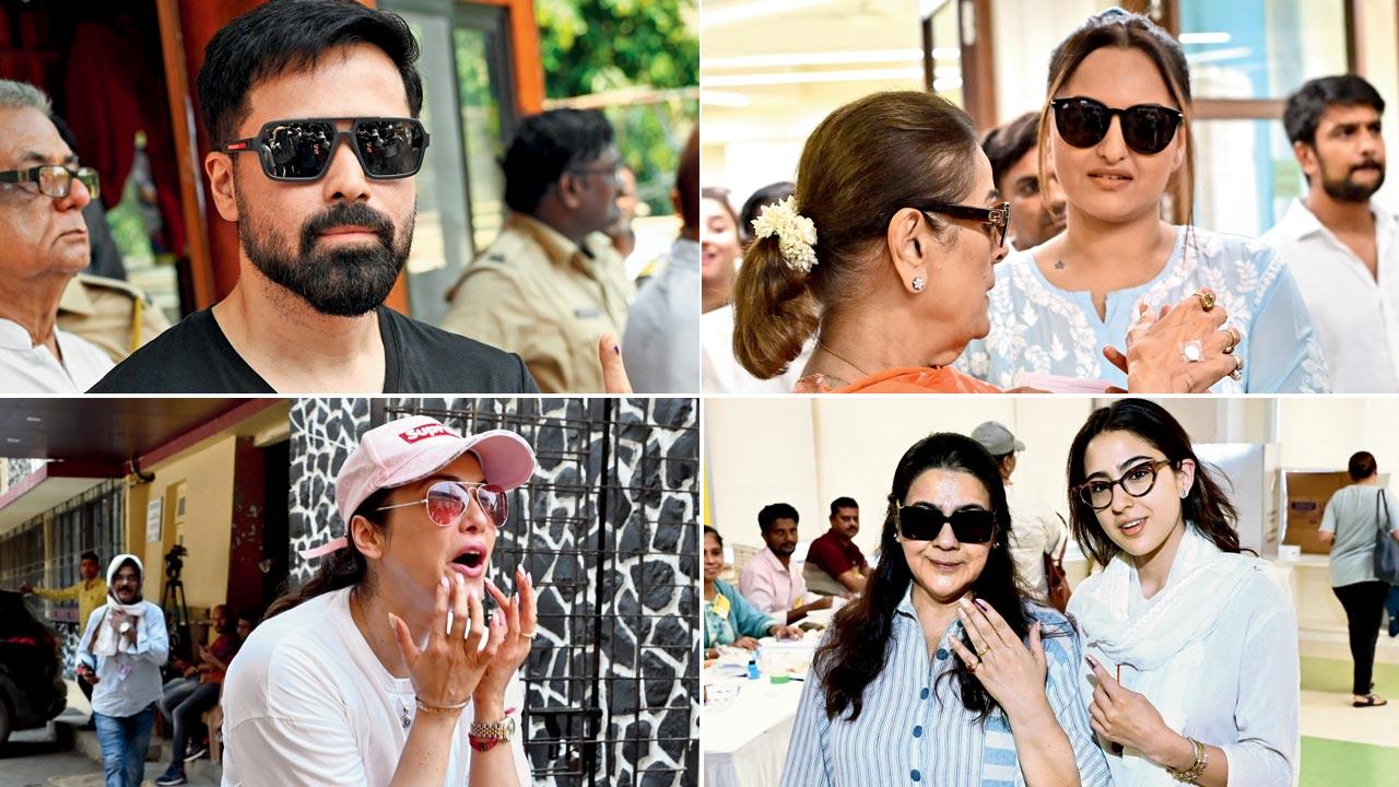 Emraan Hashmi; Sonakshi Sinha with mom Poonam Sinha; Isha Koppikar; Sara Ali Khan with  mom Amrita Singh