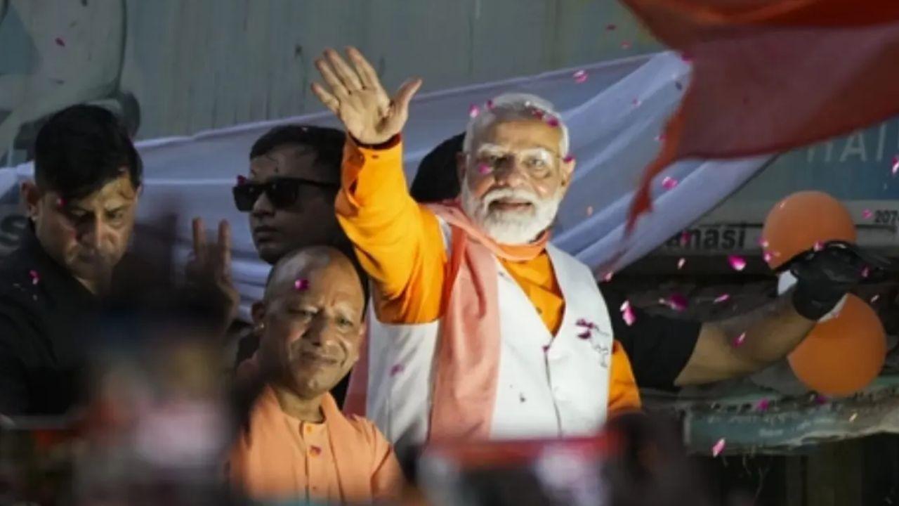 PM Modi holds mega roadshow in Varanasi on eve of filing nomination