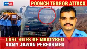 Poonch Terror Attack: Last Rites Of Martyred IAF Soldier Vikky Pahade Performed
