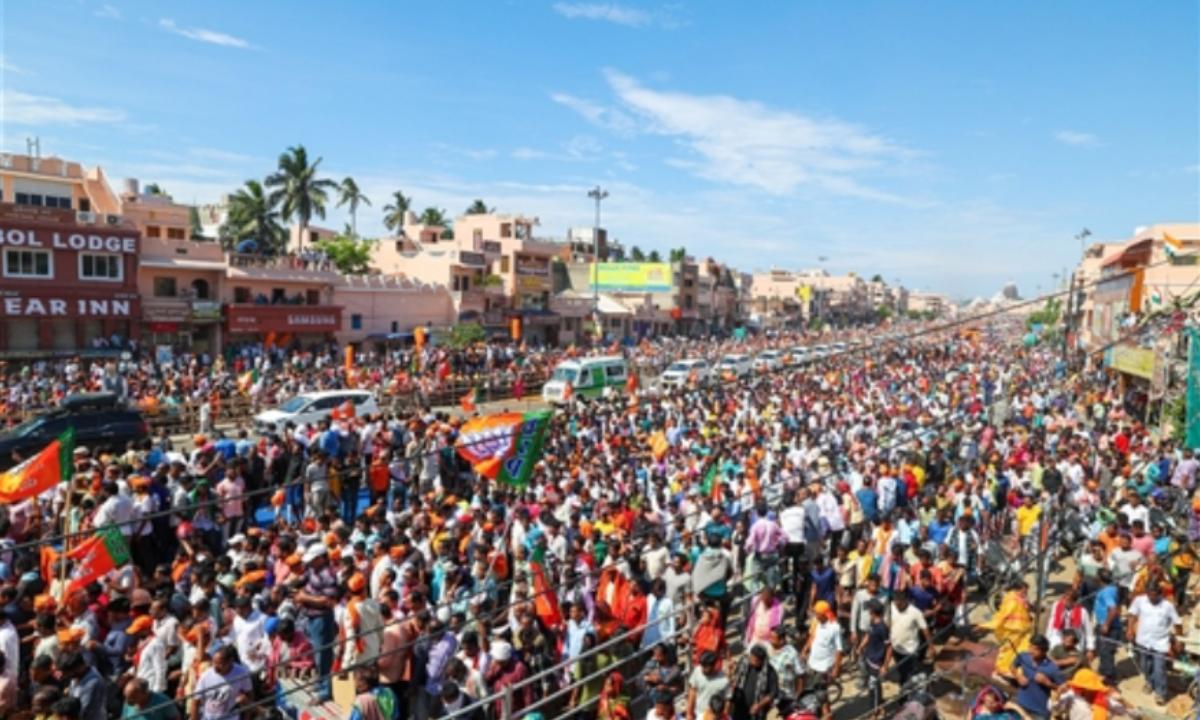 In Photos: PM Modi's roadshow in Odisha 