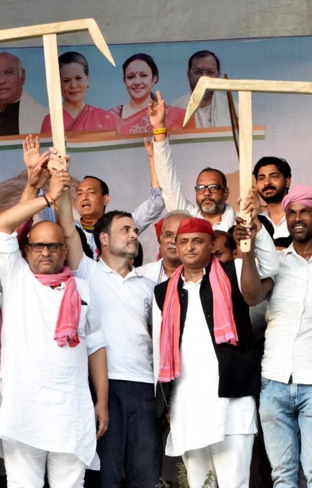 Rahul Gandhi addressed a rally in PM Modi`s parliamentary constituency, Varanasi