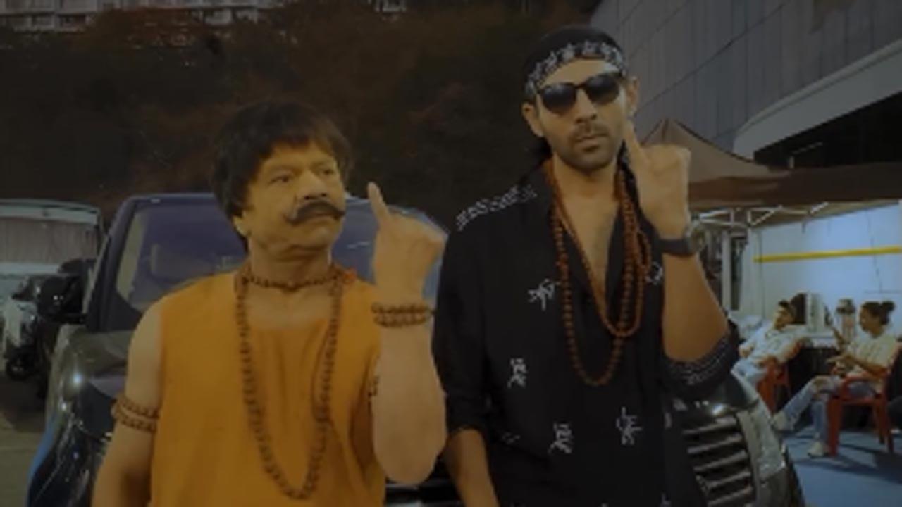 Kartik, Rajpal promote 'Chandu Champion' in 'Bhool Bhulaiyaa 3' style