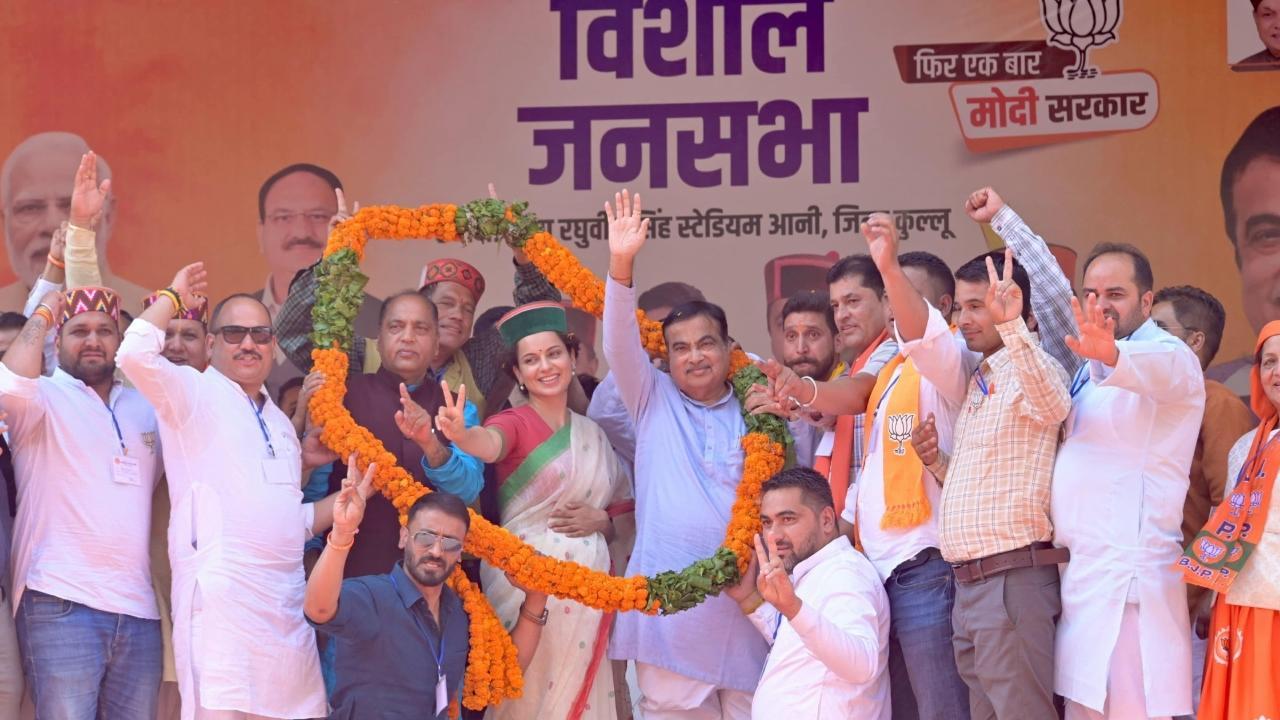 IN PHOTOS: Kangana Ranaut hold mega rally in Himachal ahead of polls