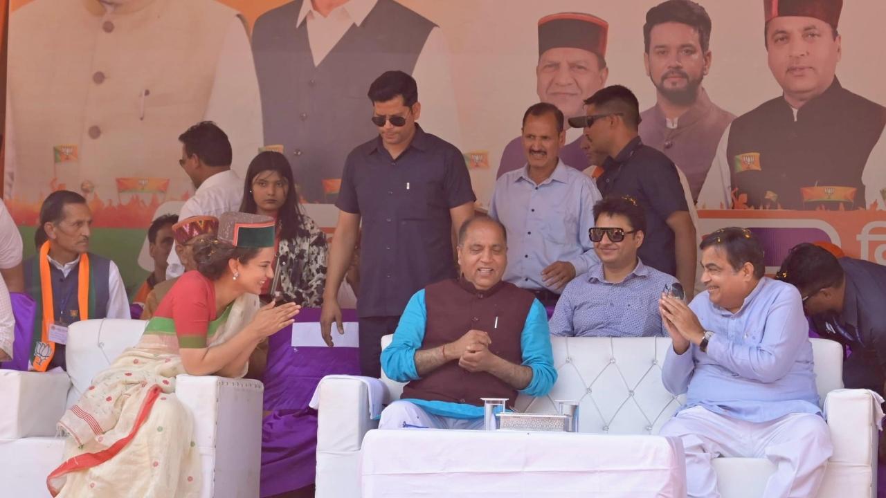 The BJP candidate also met people at various places in Langna market of Mandi Lok Sabha constituency