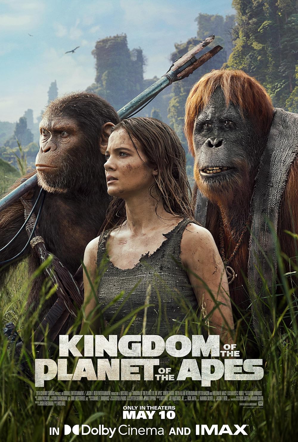 Kingdom of the Planet of the Apes (Release Date: May 8)This action-adventure, set several generations after the events of the previous films, explores the journey of a young and brave ape named Noa. Directed by Wes Ball, 