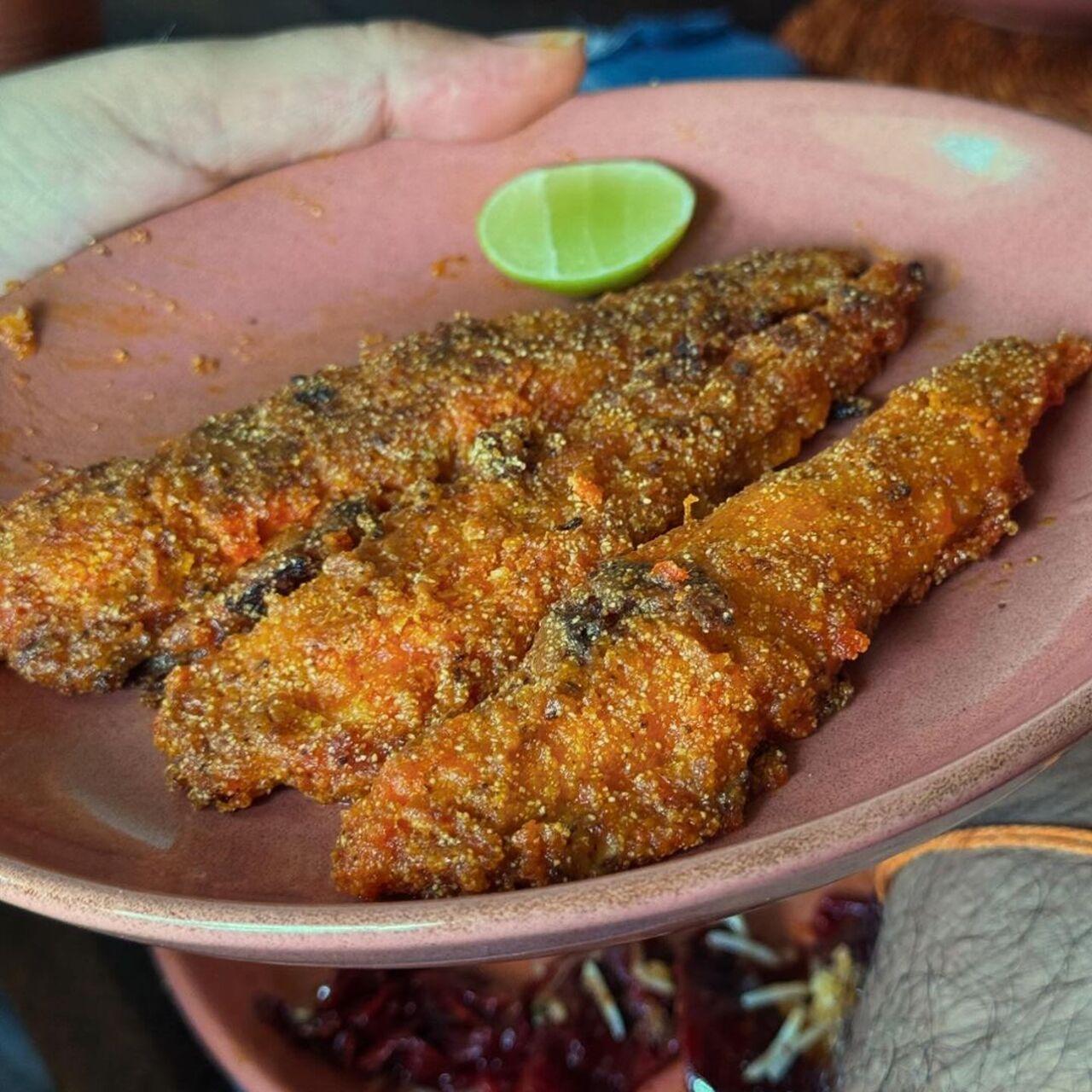 And finally, a side of Bombil Fry - fish called Bombay duck marinated in spices and fried with semolina. 
