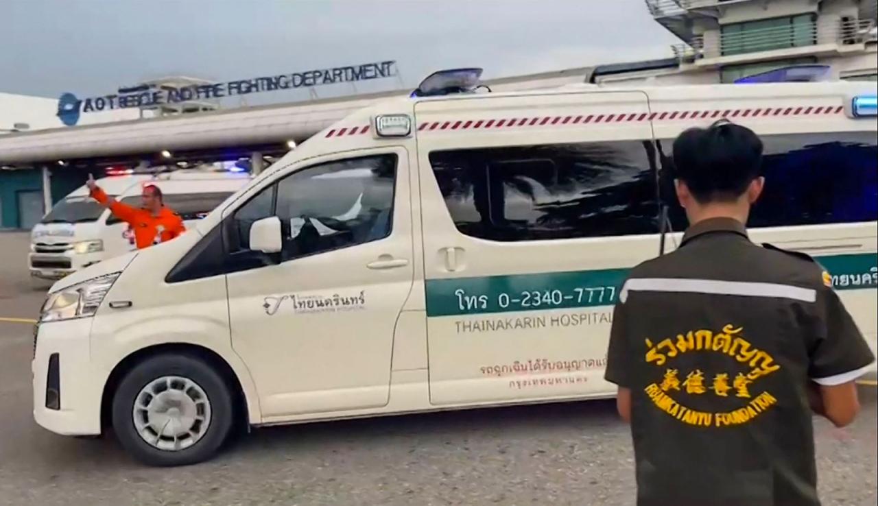 Emergency medical crews rushed to help the passengers. Videos posted on the LINE messaging platform by Suvarnabhumi Airport showed a line of ambulances streaming to the scene