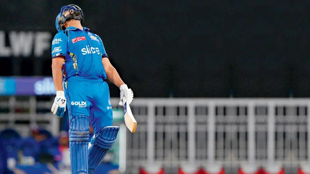 MI openers Ishan Kishan and Rohit Sharma who played as an impact player in yesterday's match lost their wickets early. Naman Dhir, too departed for 11 runs