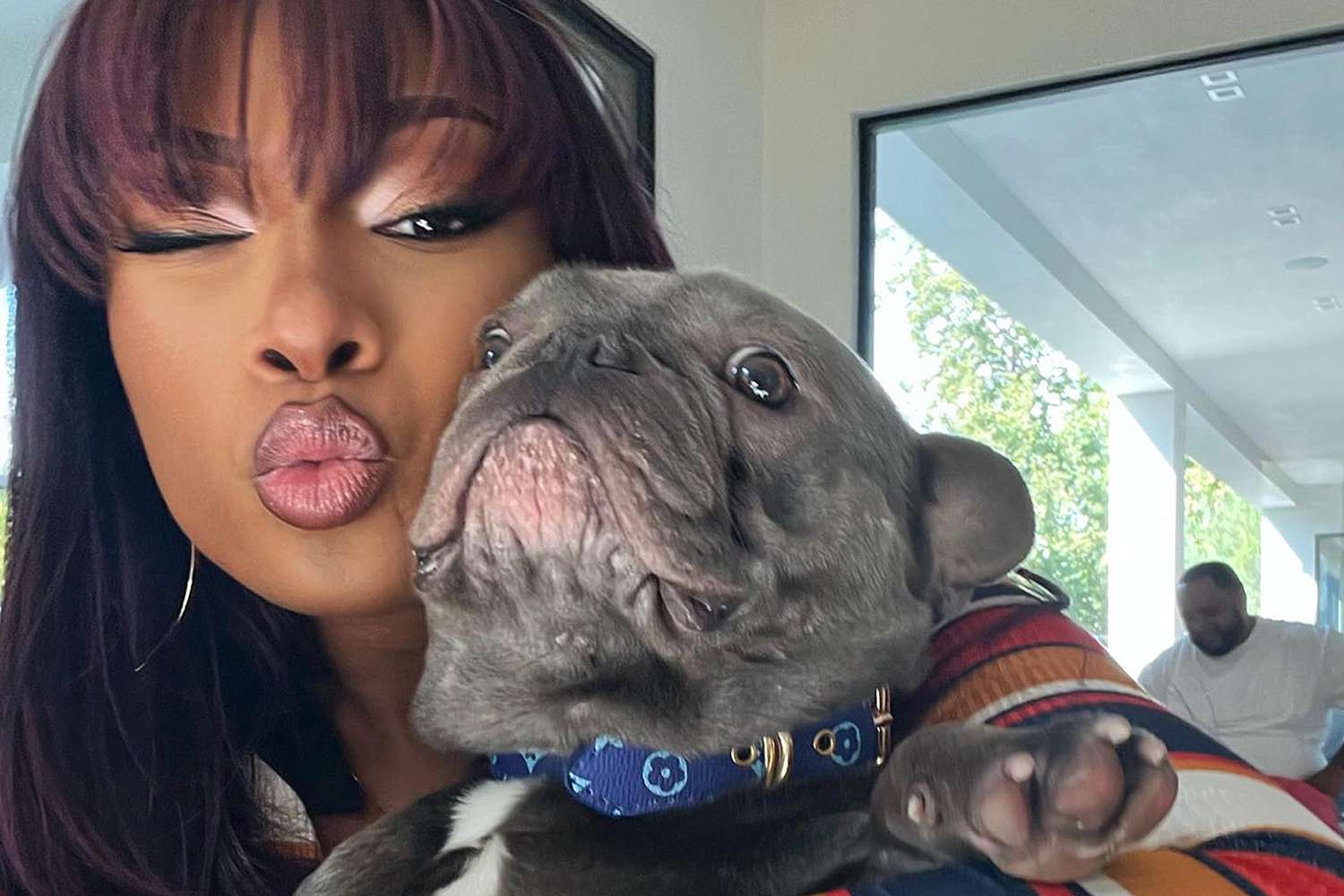 The rapper often posts pictures with her furry friends on Instagram