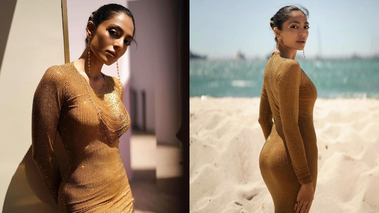 Sobhita Dhulipala transforms into a gilded dragon for her second look at the 2024 Cannes Film Festival