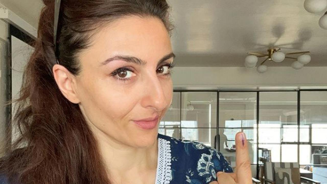 Soha Ali Khan hosts fun 'house election' on LS voting day in Mumbai