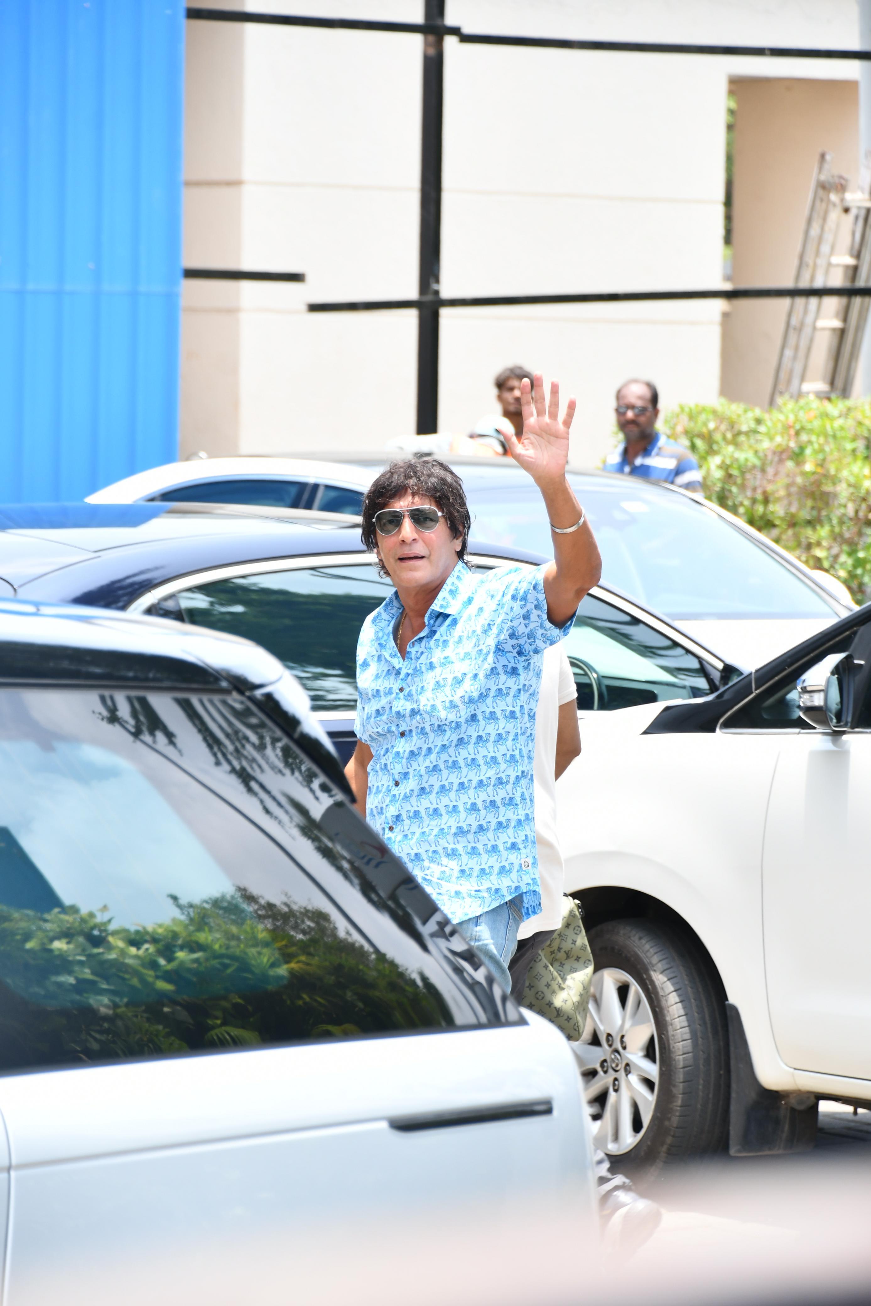 Chunky Panday was snapped at the airport as he jetted off from the city