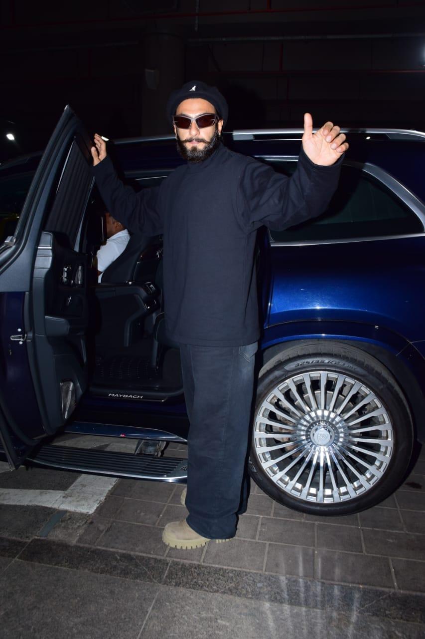 Dad-to-be Ranveer Singh was spotted at the Mumbai airport today