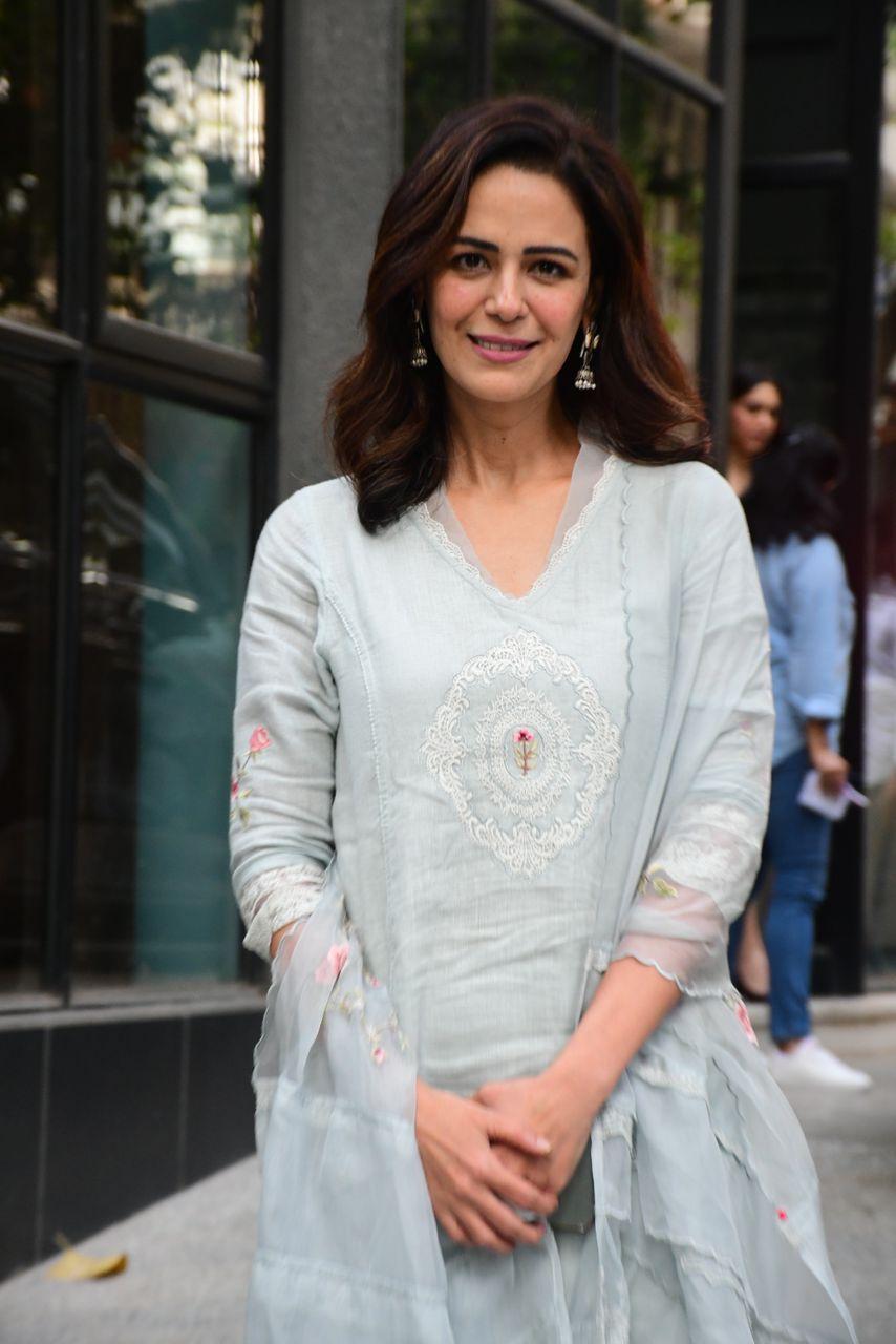 Mona Singh was clicked at the Excel office today
