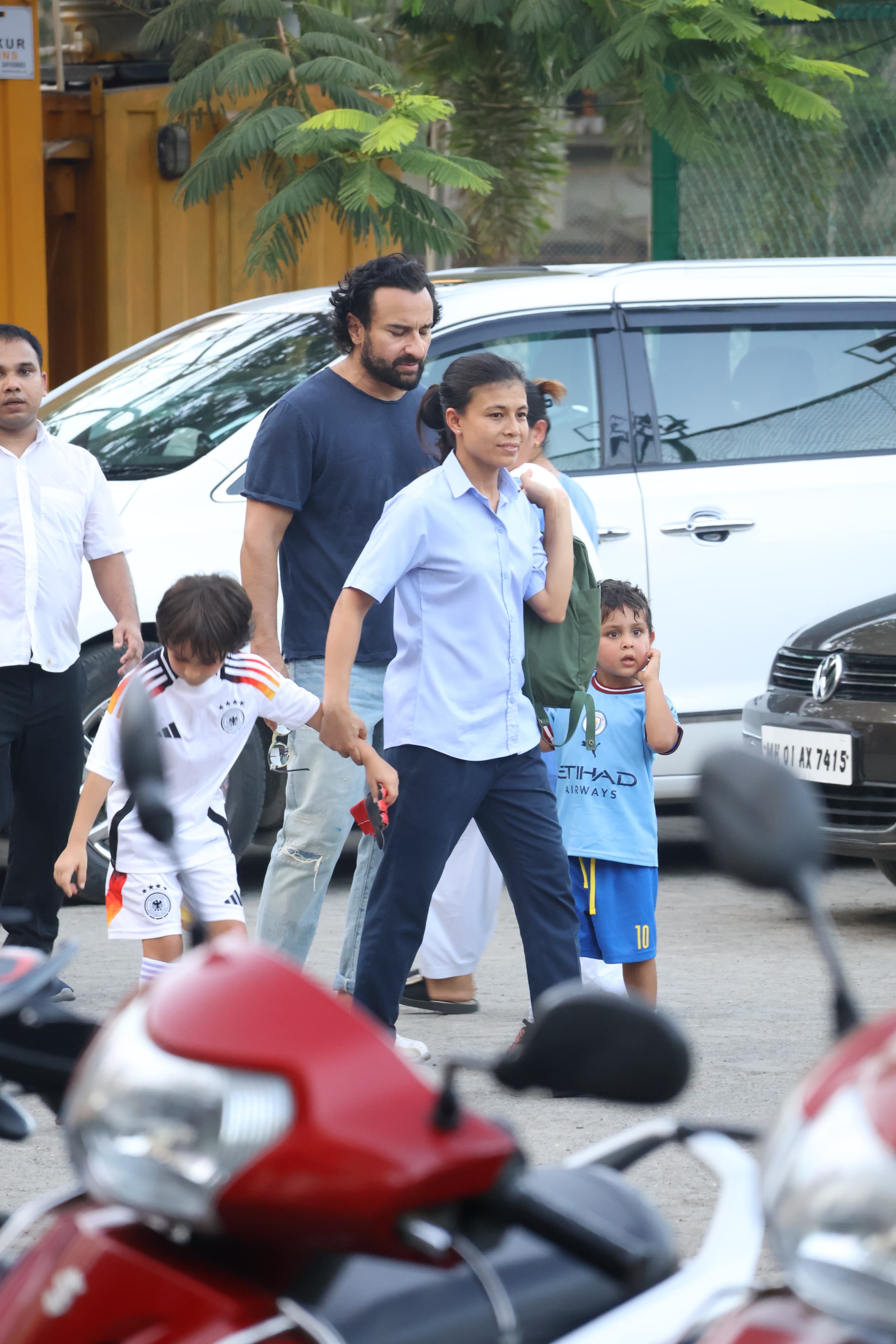 The boys were clicked heading for their football practice