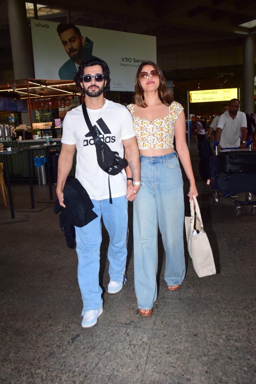 Aditya Seal and Anushka Ranjan got papped as they returned to city