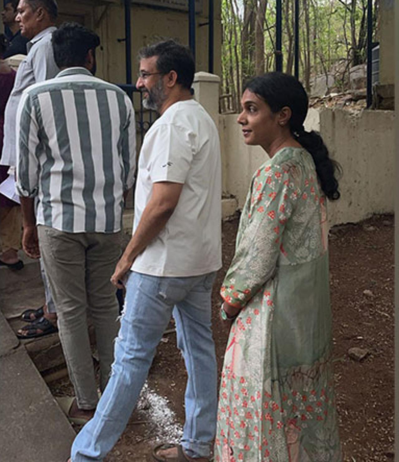 Filmmaker Teja was among the early voters in Hyderabad on Monday, visiting the polling booth in Jubilee Hills.