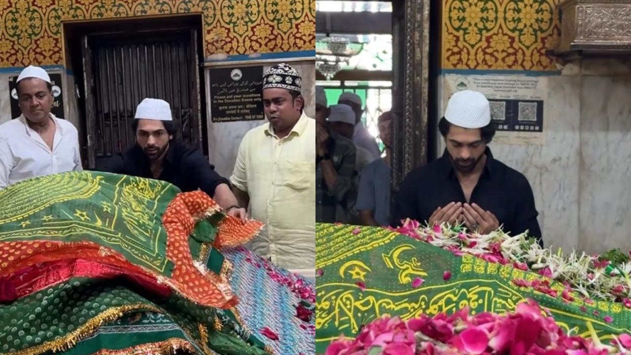 'Heeramandi' actor Taha Shah Badussha visits Mumbai's Mahim Dargah