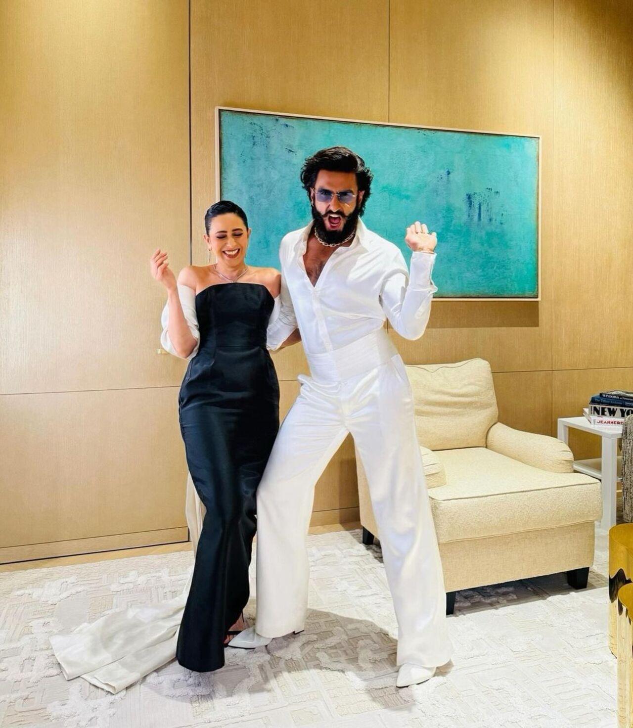 Karisma Kapoor took to her Instagram handle to share some goofy pictures with Ranveer Singh from the event