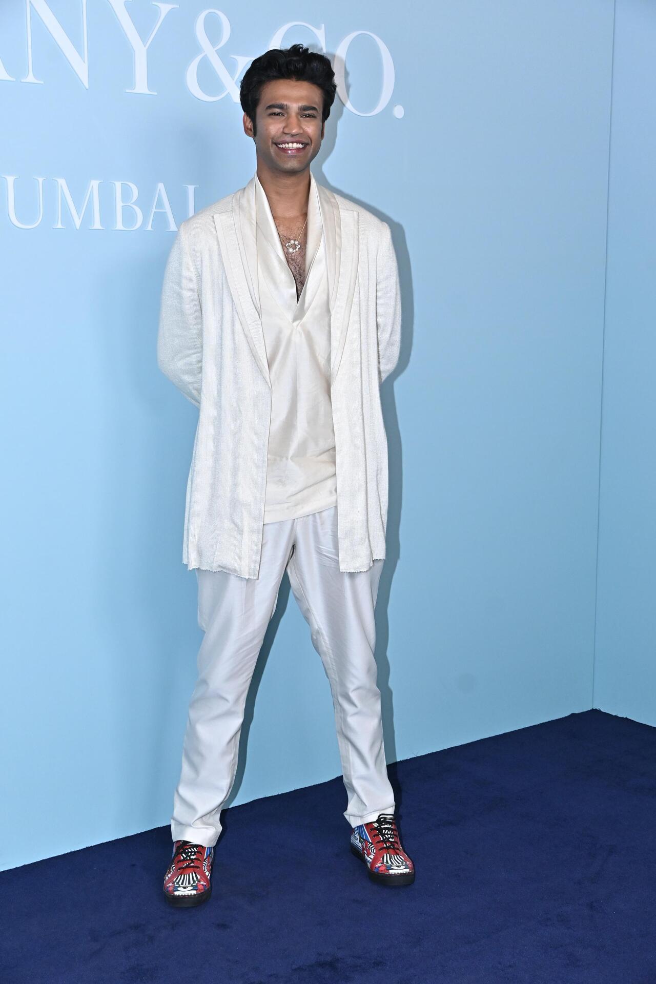 Irrfan Khan's son Babil Khan was all smiles as he posed for the paparazzi at the event in an all-white outfit