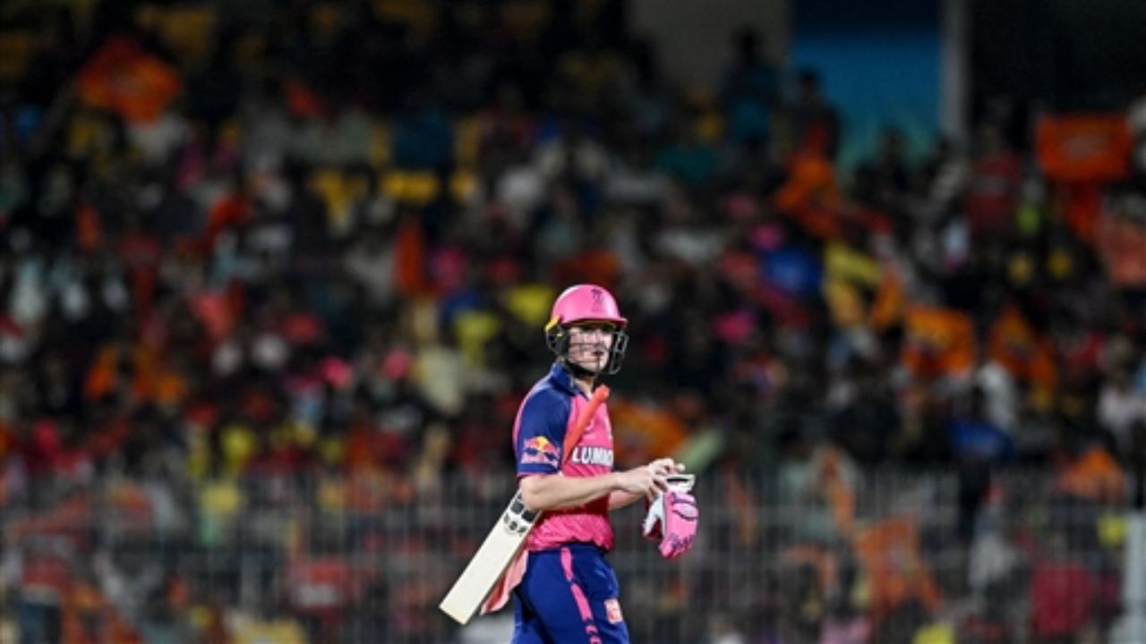In the run chase of 176 runs against Sunrisers Hyderabad, Rajasthan Royals lost the early wicket of their opening batsman Tom Kohler-Cadmore for just 10 runs, thanks to SRH pacer and captain Pat Cummins