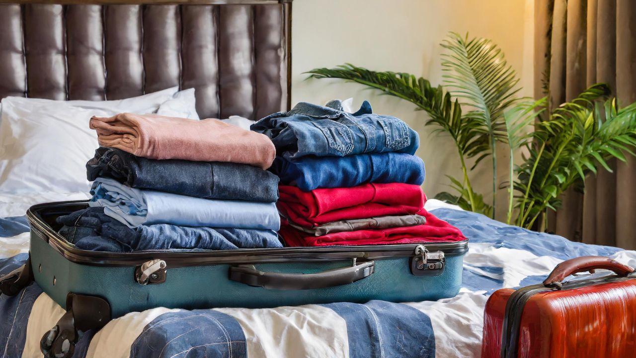 Limit shoe selection: Limit yourself to two or three pairs of shoes at most – one casual, one fancy, and one for specific activities (like hiking or the beach) if necessary. Choose versatile colours and styles that match multiple outfits. Wear your bulkiest pair during travel to save space in your luggage. 