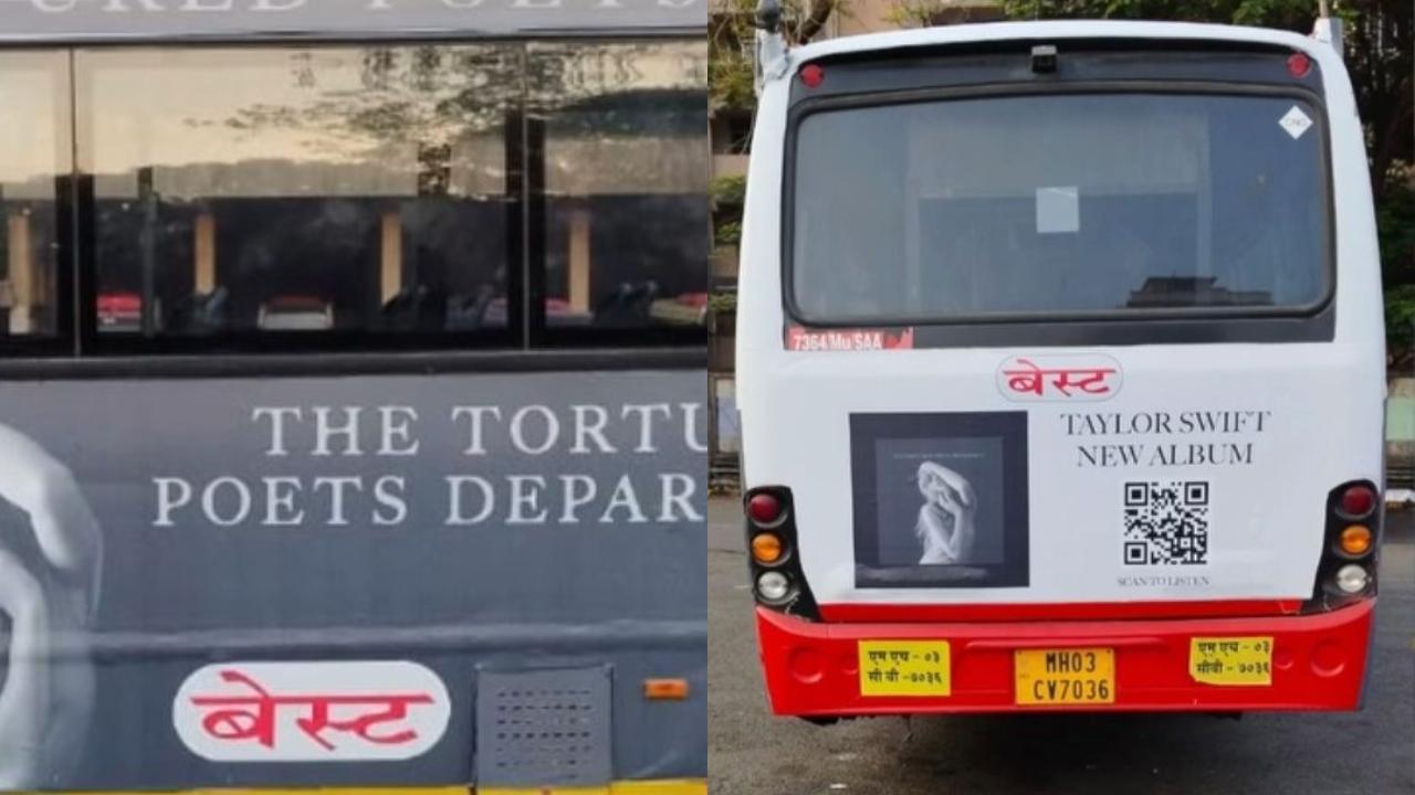 Taylor Swift's 'The Tortured Poets Department' buses spotted in Mumbai