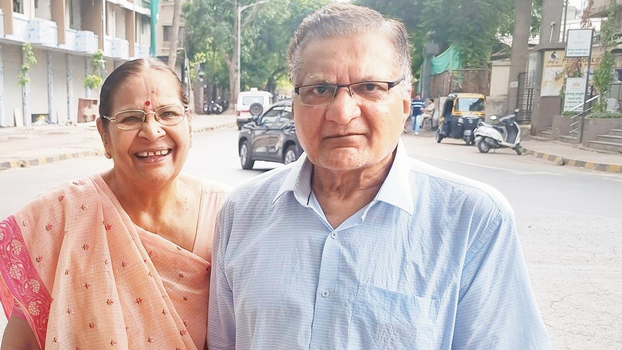 Hasmukh Parekh, 80, and his wife Meena, 75, 