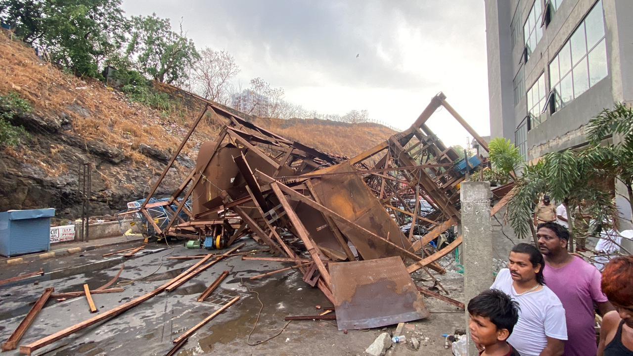 In an another incident, atleast 10 people were injured after shed at a petrol pump in Ghatkopar suddenly collapsed amid dust storm and rains in Mumbai, the BMC said on Monday