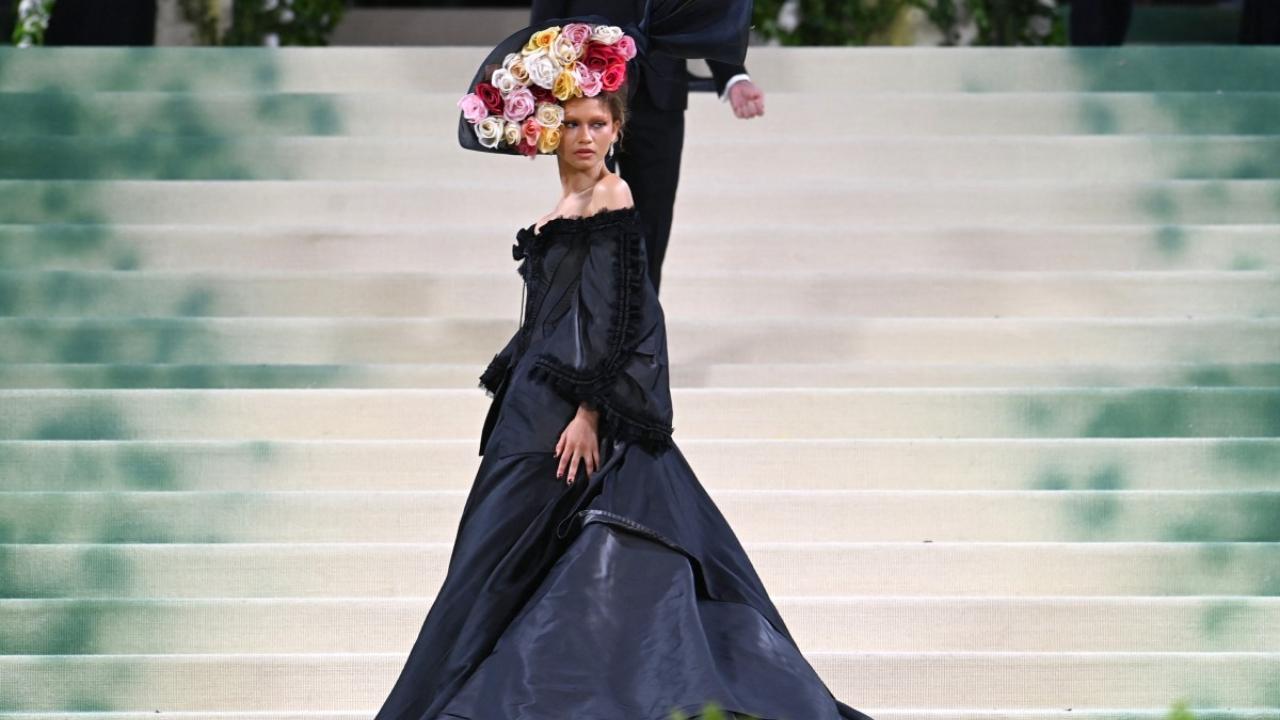 She adorned herself in an exclusive vintage Givenchy couture gown from the illustrious spring 1996 collection crafted under Galliano's creative vision. Pic/AFP