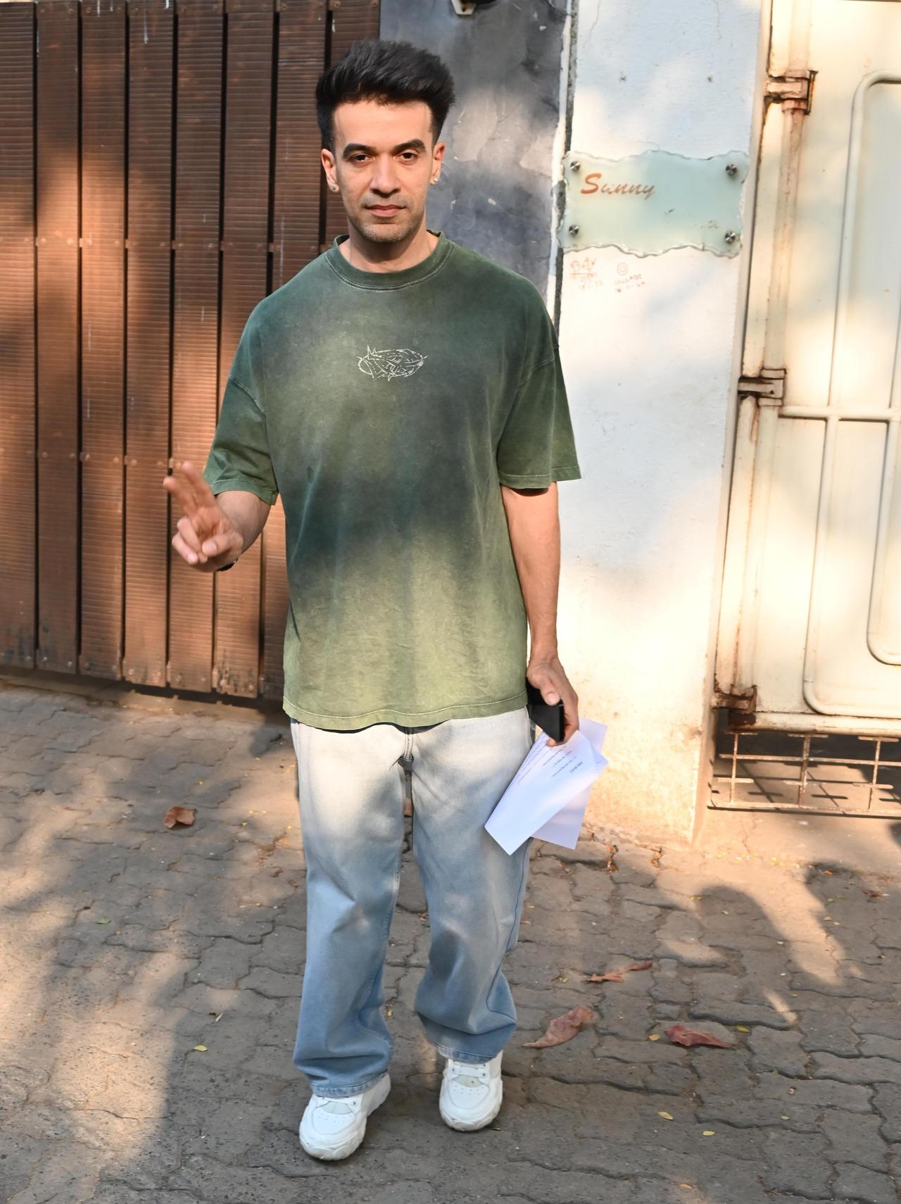 Filmmaker Punit Malhotra spotted at a dubbing studio