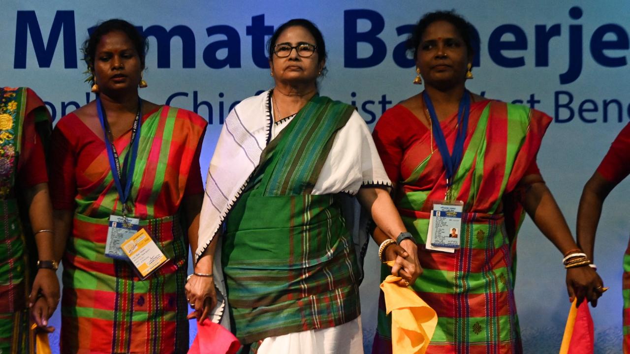 Although the central colour of her sarees remains the same, the pallus (drapes) always vary with different colours and motifs. 