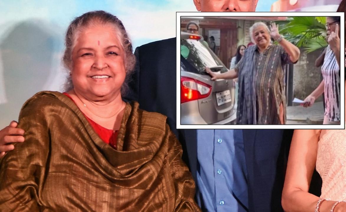 At 87, veteran actor Shubha Khote steps out to vote for Maharashtra Assembly Elections 2024