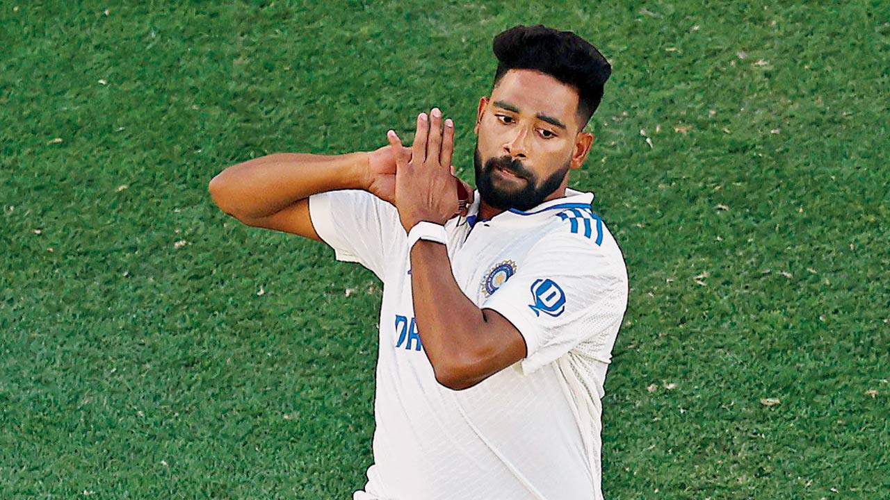 Mohd Siraj during the Perth Test