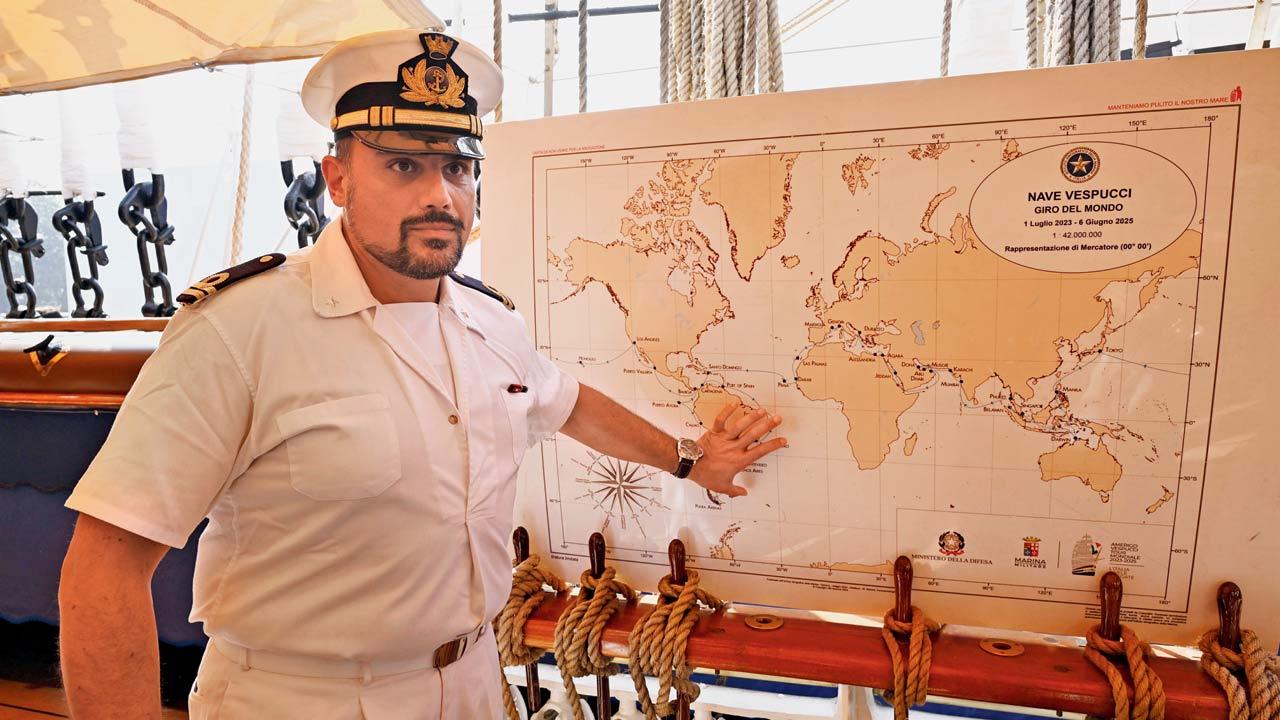 Lt Cazzato describes the journey of the vessel