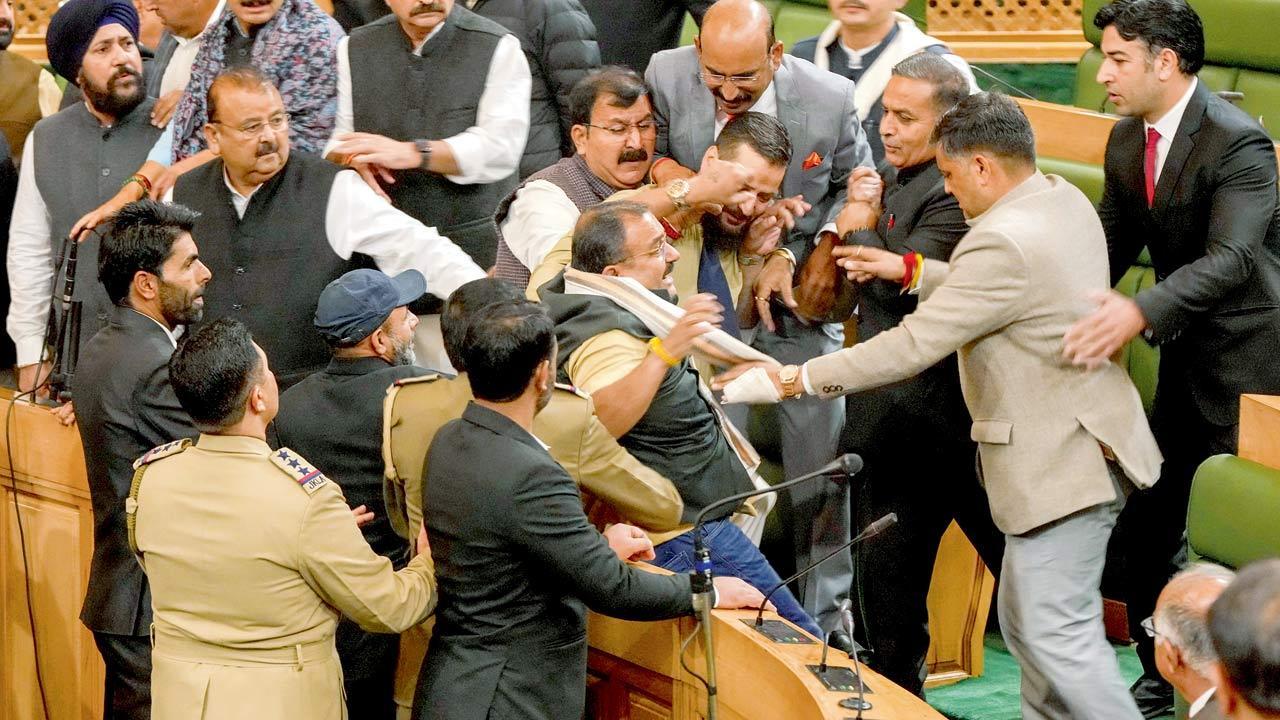 Amid ruckus, BJP MLAs ‘thrown out’ of J&K Assembly
