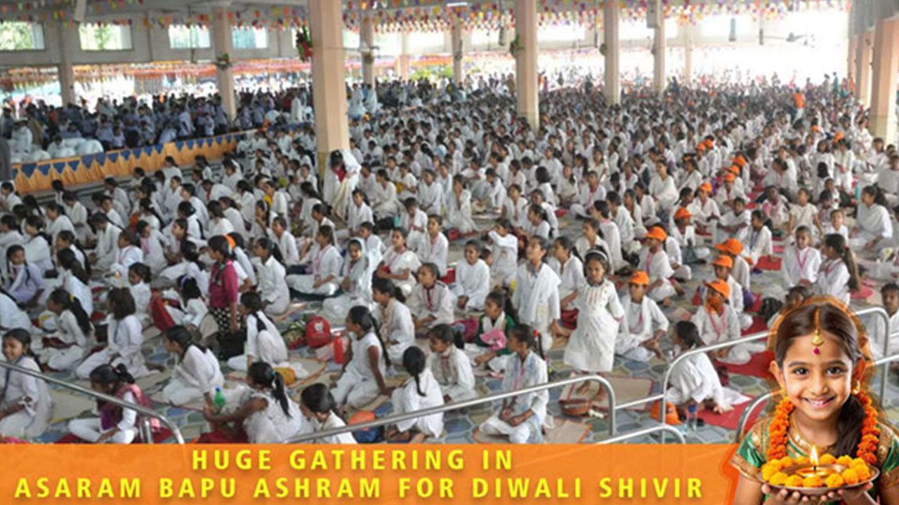 Massive Crowd at Asharamji Bapu (Asaram Bapu) Ashram for Diwali Shivir