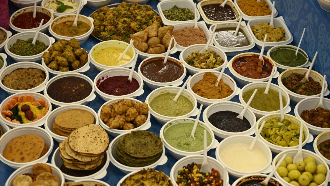 It includes grains, sweets, vegetables, fruits, pulses, and other tasty treats