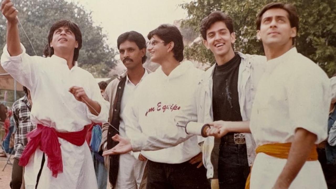 Hrithik shares pictures as AD from Karan Arjun’s set featuring Salman & SRK